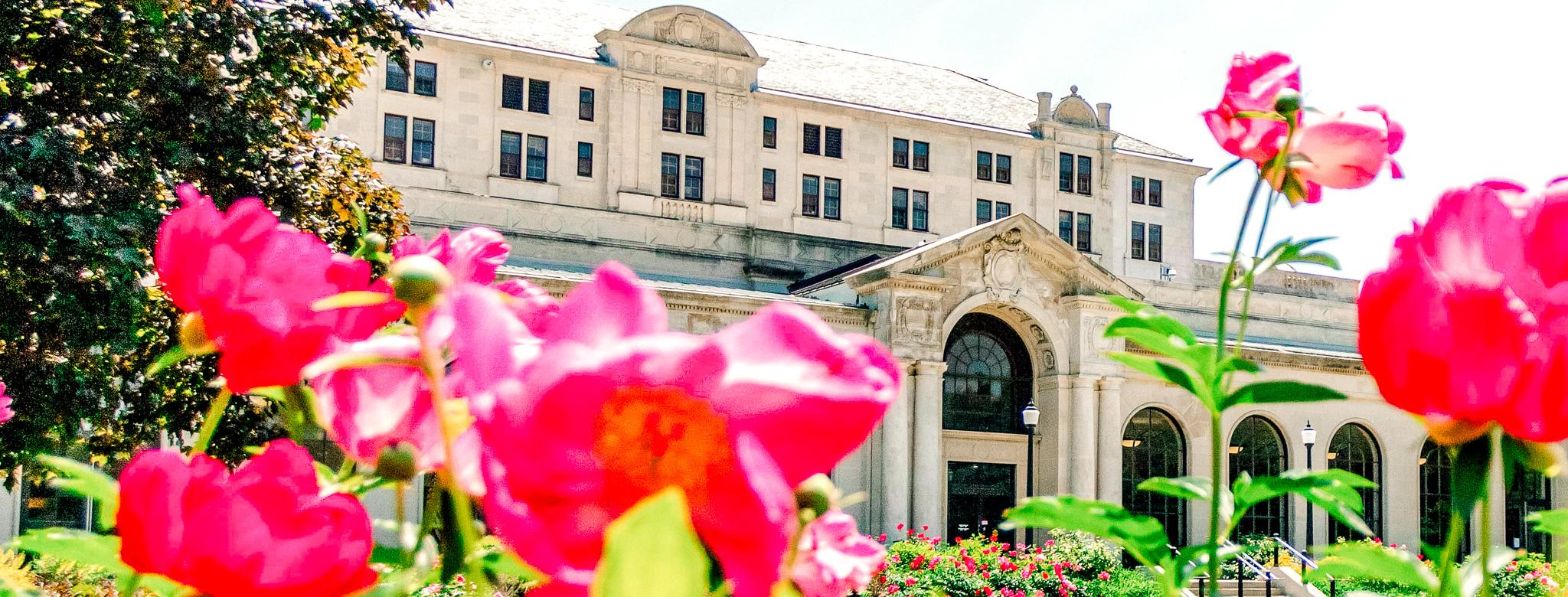 Memorial Union in the spring